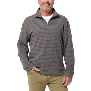 NEW Dockers Men's L Gray Quarter Zip Pullover Sweatshirt  G1792